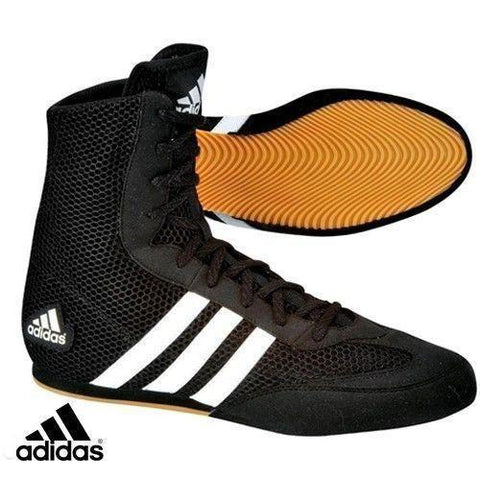 Adidas Boxing Kids Boys Box Hog 2 Boots Shoes - Black White - BA7928