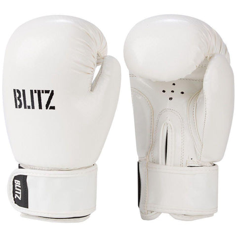 Blitz 6oz Kids White Carbon Boxing Gloves