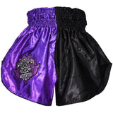 Blitz Adult Muay Thai Shorts - Purple / Black Training Sparring