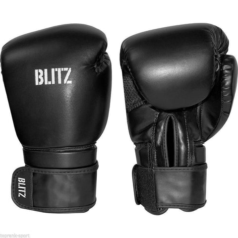 Blitz Black Alpha Leather Boxing Gloves