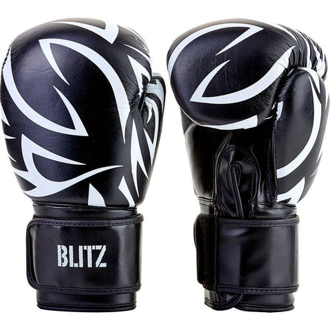 Blitz Black Muay Thai Boxing Gloves -  Sparring