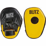 Blitz Boxing Spot Leather Focus Pads - Black Red / Black Yellow Mitts