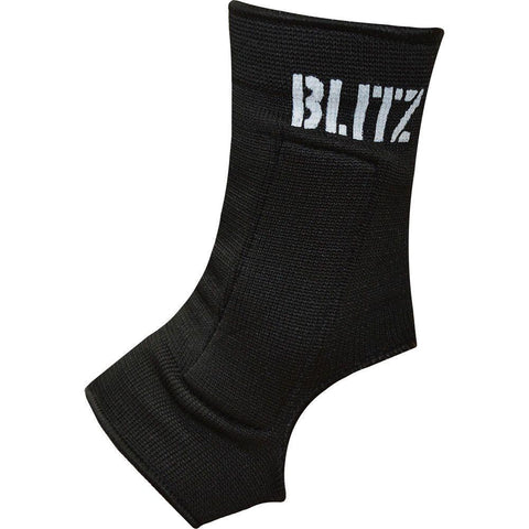 Blitz Elastic Ankle Pads -Black Support Protection Training GYM Martial Arts