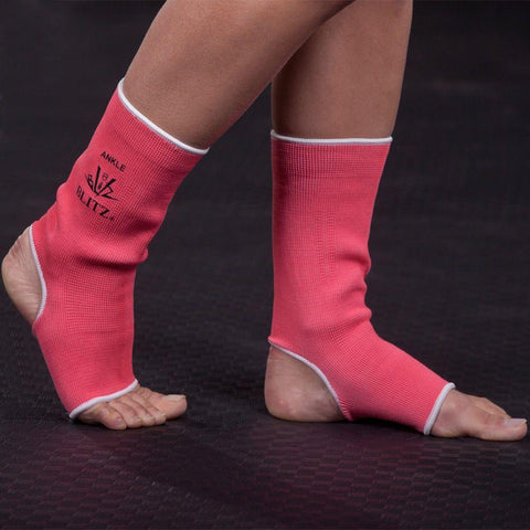 Blitz Elastic Ankle Supports - Pink