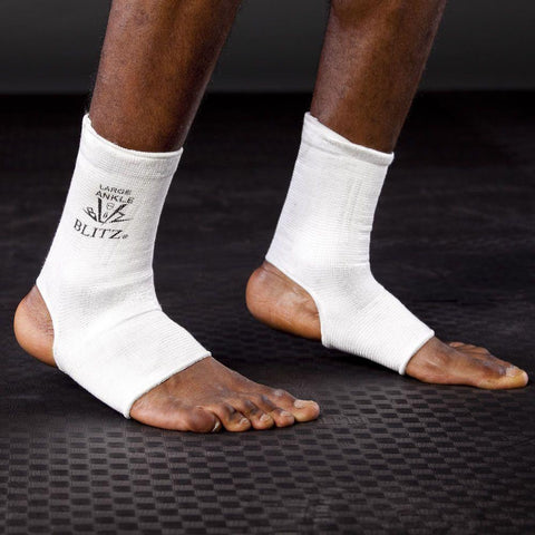 Blitz Elastic Ankle Supports - White