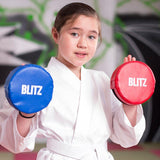 Blitz Junior Round Sound Effect Strike Pad- Red Blue Training GYM