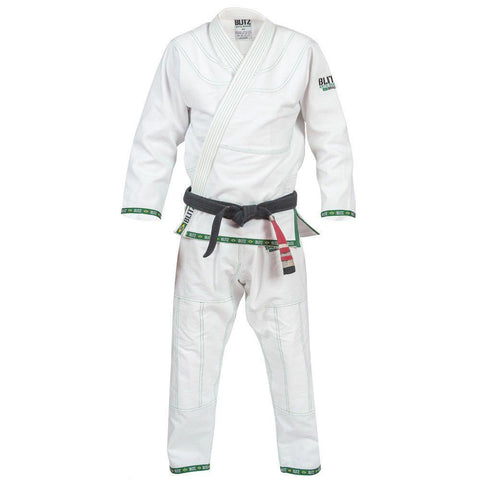 Blitz Kids Arte Suave Brazilian Jiu Jitsu Gi - White - BJJ Uniform Suit Training