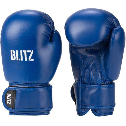 Blitz Kids Blue 6oz Alpha Leather  Boxing Gloves