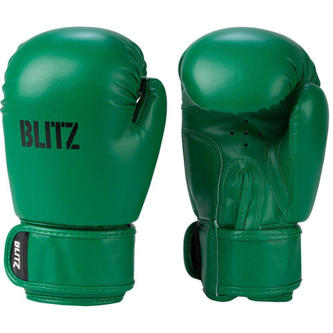 Blitz Kids Green 6oz Alpha Leather  Boxing Gloves