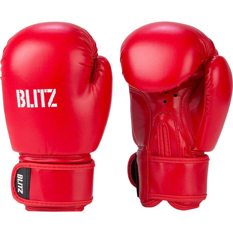 Blitz Kids Red 6oz Alpha Leather  Boxing Gloves