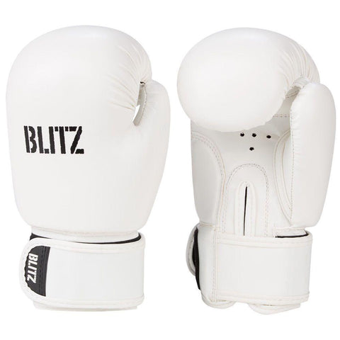 Blitz Kids White 6oz Alpha Leather  Boxing Gloves