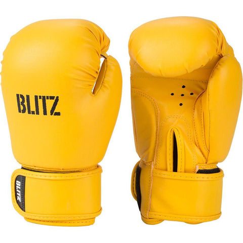 Blitz Kids Yellow 6oz Alpha Leather  Boxing Gloves