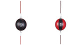 Blitz Leather Floor To Ceiling Speedball - Black / Black & Red - Boxing Training