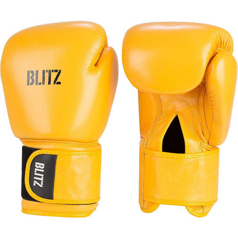 Blitz Neon Orange Alpha Leather Boxing Gloves