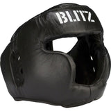 Blitz Pro Boxing Full Face Head Guard - Black Blue Red