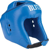 Blitz Pro Boxing Semi Face Head Guard - Black Blue Red