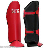 Blitz PU Semi Contact Thai Style Shin & Instep Guards - Protection Muay Thai