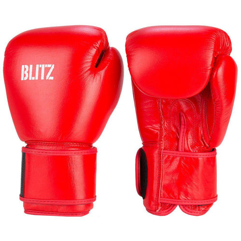 Blitz Red Alpha Leather Boxing Gloves