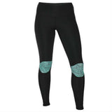 Century Women's Compression Tights / Leggings / Spats - Black & Teal - MMA BJJ