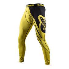 HAYABUSA RECAST COMPRESSION PANTS SPATS MMA BJJ - YELLOW