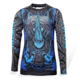 FUMETSU KIDS MMA LS RAMPAGE RASH GUARD BLACK/BLUE