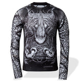 FUMETSU MMA RAMPAGE LS RASH GUARD BLACK/WHITE