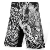 FUMETSU RAMPAGE MMA FIGHT SHORTS BLACK/WHITE