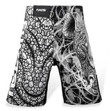 FUMETSU RAMPAGE MMA FIGHT SHORTS BLACK/WHITE