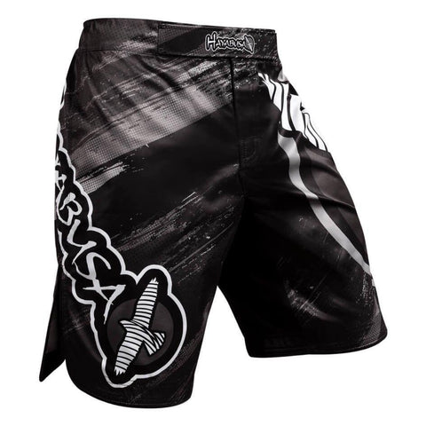 HAYABUSA CHIKARA 3 FIGHT SHORTS - BLACK  MMA Sparring Training Boxercise Unisex