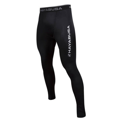 HAYABUSA HABURI COMPRESSION PANTS - BLACK MMA BJJ SPATS