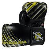 HAYABUSA IKUSA CHARGED 14OZ BOXING GLOVES - BLACK / LIME GREEN