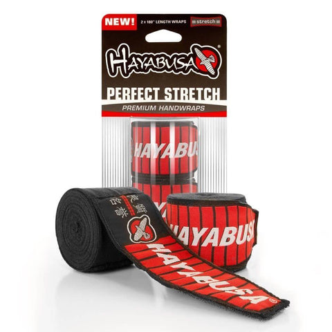 HAYABUSA PERFECT STRETCH 3 HAND WRAPS BLACK BOXING MMA TRAINING