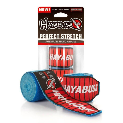 HAYABUSA PERFECT STRETCH 3 HAND WRAPS BLUE BOXING MMA TRAINING