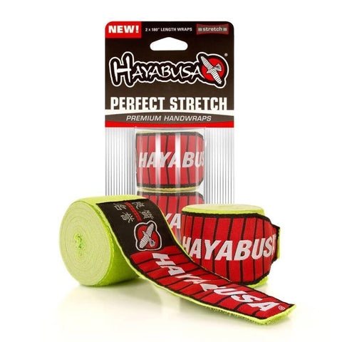 HAYABUSA PERFECT STRETCH 3 HAND WRAPS GREEN BOXING MMA TRAINING