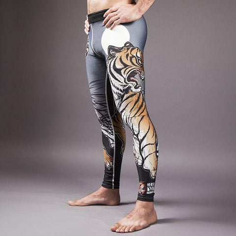 MEERKATSU MIDNIGHT TIGER GRAPPLING TIGHTS  MMA BJJ FIGHT WEAR, SPATS / TIGHTS