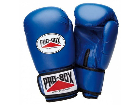 PRO BOX BASE-SPAR JUNIOR PU GLOVES - BLUE BOXING SPARRING TRAINING - KIDS