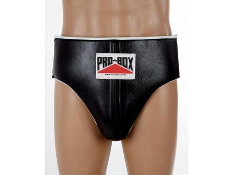 PRO BOX BLACK COLLECTION' PU ABDOMINAL GROIN GUARD SPARRING TRAINING BOXING