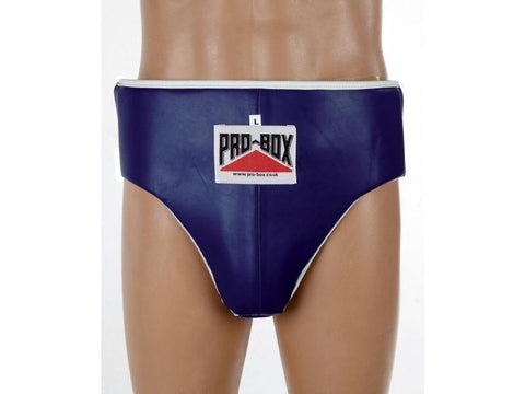 PRO BOX BLUE COLLECTION' PU ABDOMINAL GROIN GUARD SPARRING TRAINING BOXING