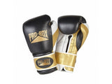 PRO BOX PRO-SPAR' LIMITED EDITION LEATHER BOXING GLOVES - BLACK-GOLD