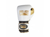 PRO BOX PRO-SPAR' LIMITED EDITION LEATHER BOXING GLOVES - WHITE-GOLD