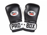 PRO BOX PU CLUB ESSENTIALS BLACK JUNIOR GLOVES - BOXING SPARRING TRAINING - KIDS