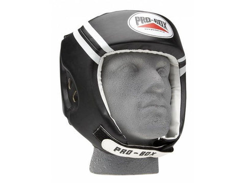 Pro Box 'PU CLUB ESSENTIALS' BLACK SENIOR HEADGUARD - Boxing Sparring Training