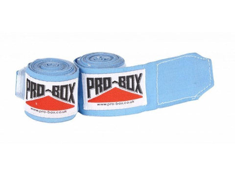 PRO BOX SENIOR AIBA SPEC STRETCH HAND WRAPS LIGHT BLUE Boxing MMA Muay Thai