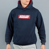 SCRAMBLE BOX LOGO HOODIE – NAVY  HOODS / SWEATS MMA Bjj Training