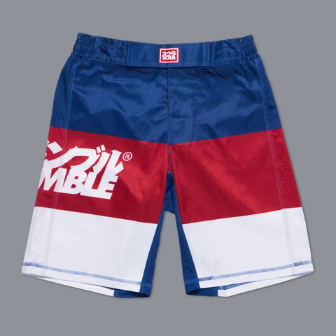 SCRAMBLE RWB SHORTS -  MMA, GRAPPLING SHORTS -MARTIAL ARTS