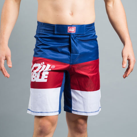 SCRAMBLE RWB SHORTS -  MMA, GRAPPLING SHORTS -MARTIAL ARTS