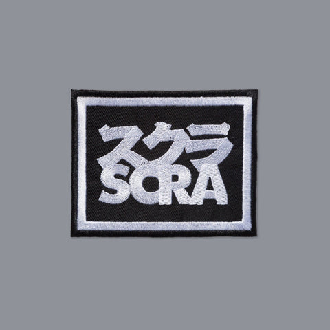 Scramble SCRA Logo Patch - Black and White BJJ / MMA