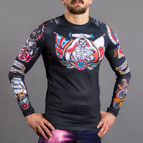 Scramble Tebori Rashguard - Black BJJ / MMA