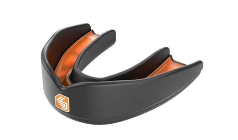 Shock Doctor Ultra Rugby Mouth Guard Gum Shield Black Orange Boxing Martial Arts