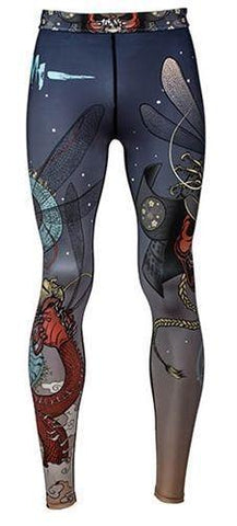 TATAMI DRAGON FLY V2 BJJ Jiu Jitsu MMA Mens Grappling Compression Tights - Adult